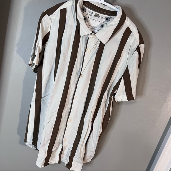 Denim & flower boys dress shirt - Picture 1 of 5